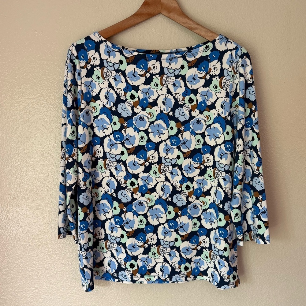Ann Taylor Factory Blue Floral Blouse 2 for $22 ❇️